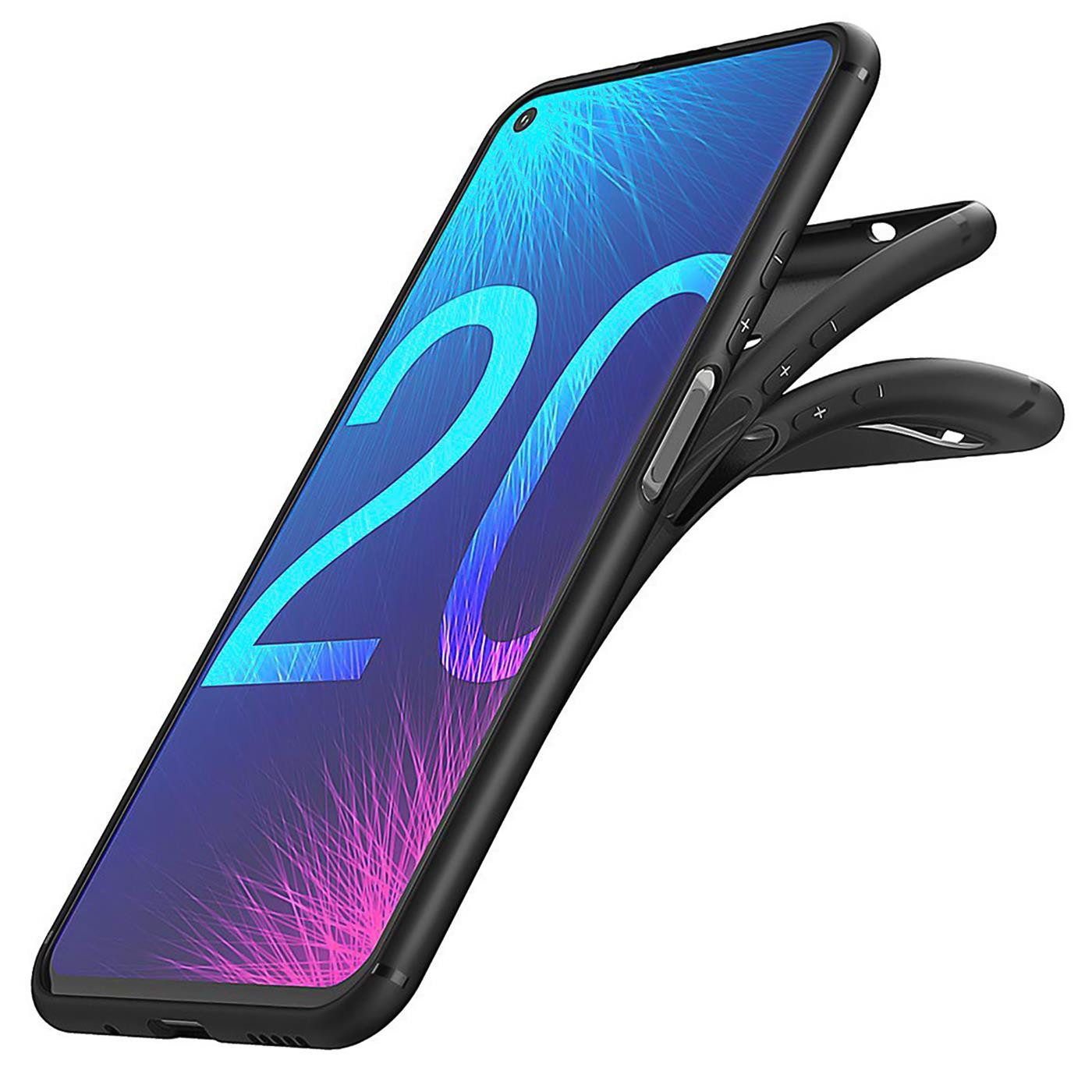 CoolGadget Handyhülle Black Series Handy Hülle für Huawei Nova 5T 6,26 Zoll, Edle Silikon Schlicht Robust Schutzhülle für Huawei Nova 5T Hülle