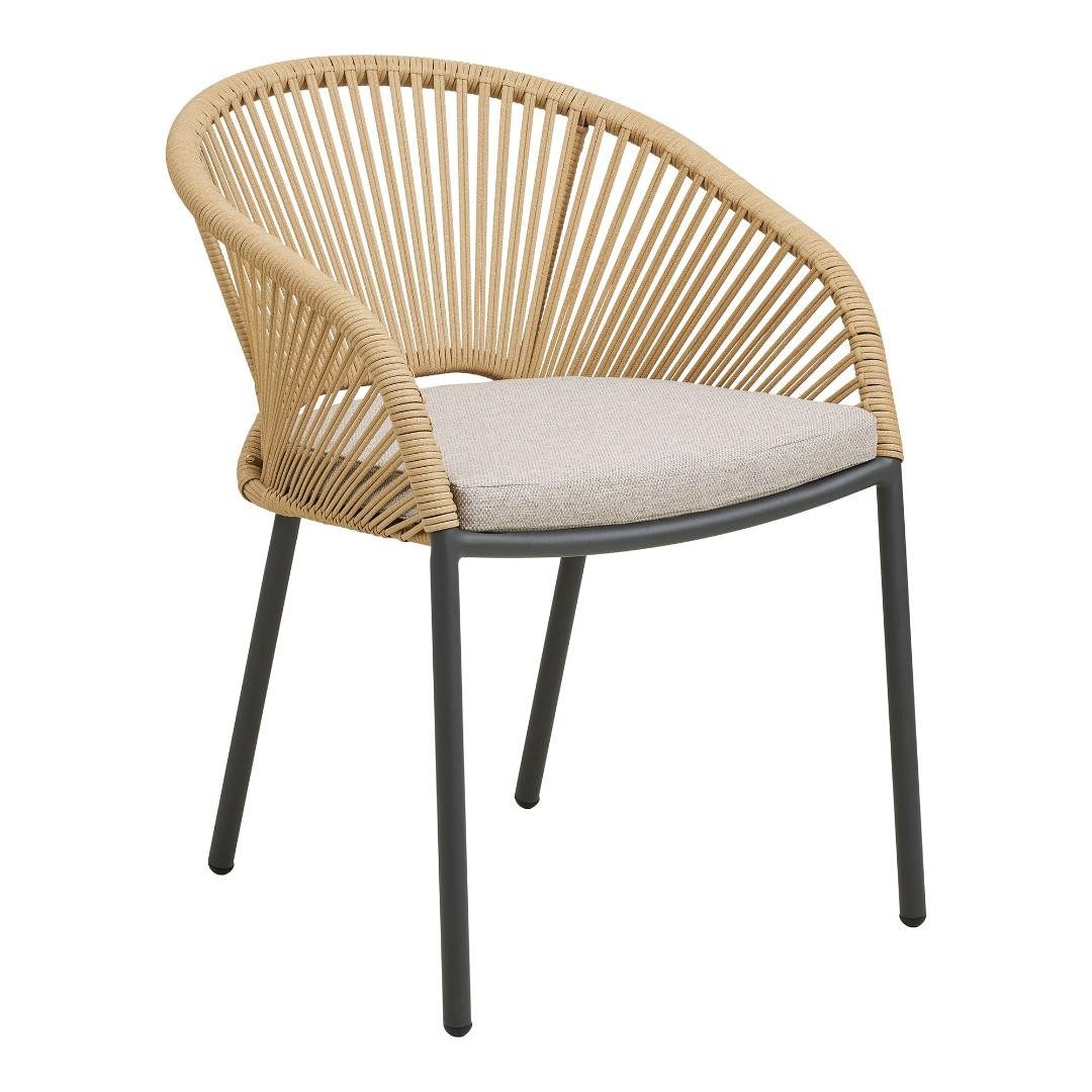 House Nordic Gartenstuhl 2er Set Noomi Gartenstuhl Inkl. Kissen beige, sand