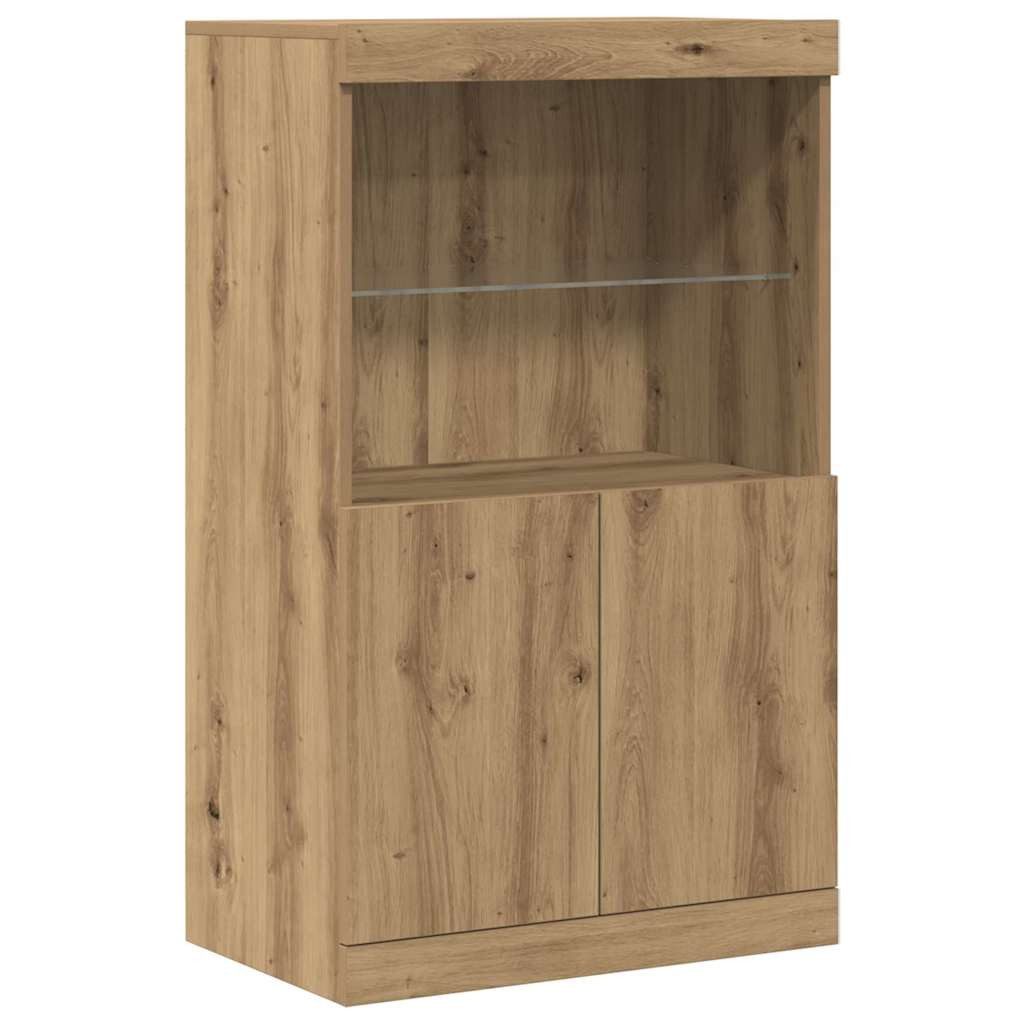 vidaXL Sideboard LED-Sideboard Braun 60 x 37 x 100 cm Holzwerkstoff (1 St) günstig online kaufen
