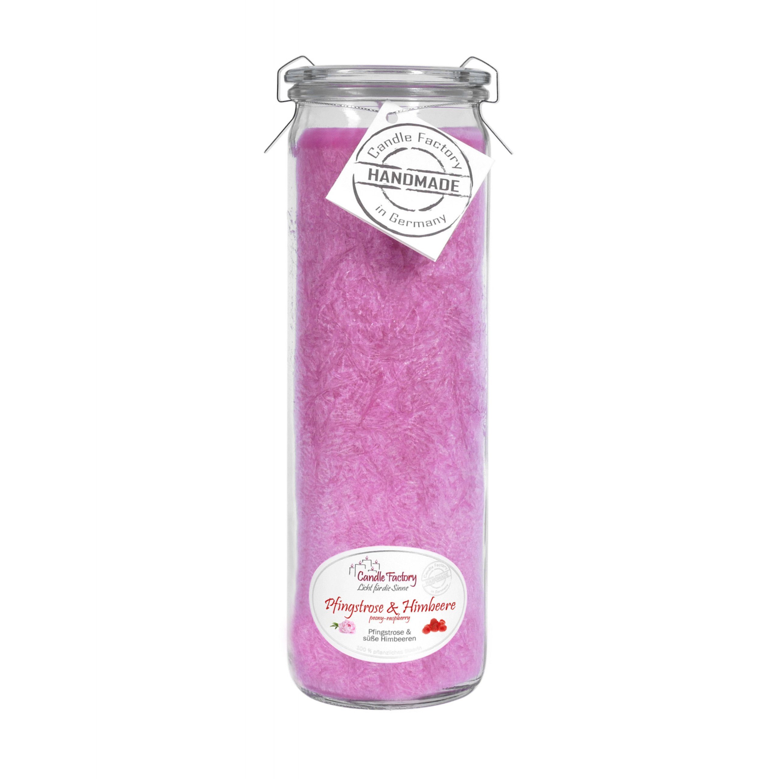 Candle Factory Duftkerze Candle Factory Big Jumbo Pfingstrose & Himbeere Duftkerze Dekokerze