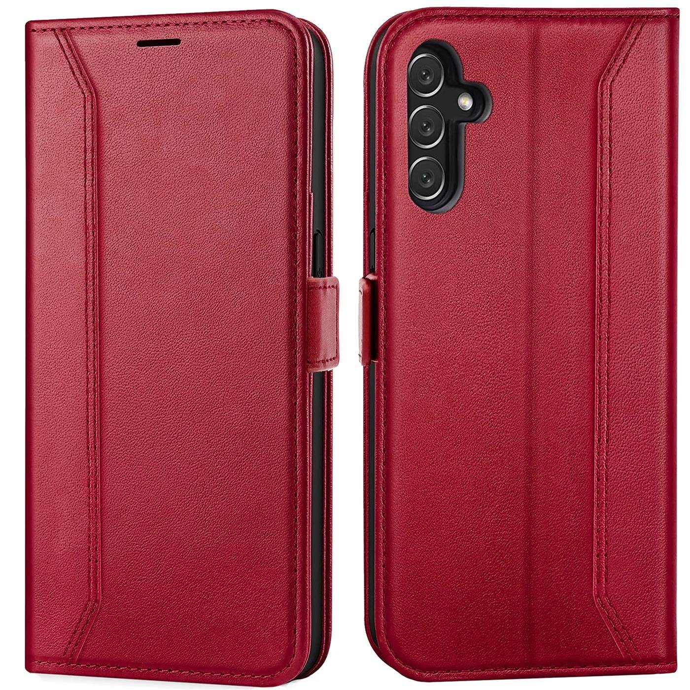 CoolGadget Handyhülle Wallet Klapptasche Cover Case für Samsung Galaxy A14 4G / 5G 6,8 Zoll, Handy Tasche mit RFID Schutz Kartenfach Book Schutzhülle