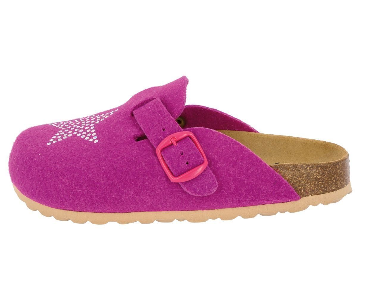 Clog blau Mädchen Clog Bioline Clog Star - marine LICO