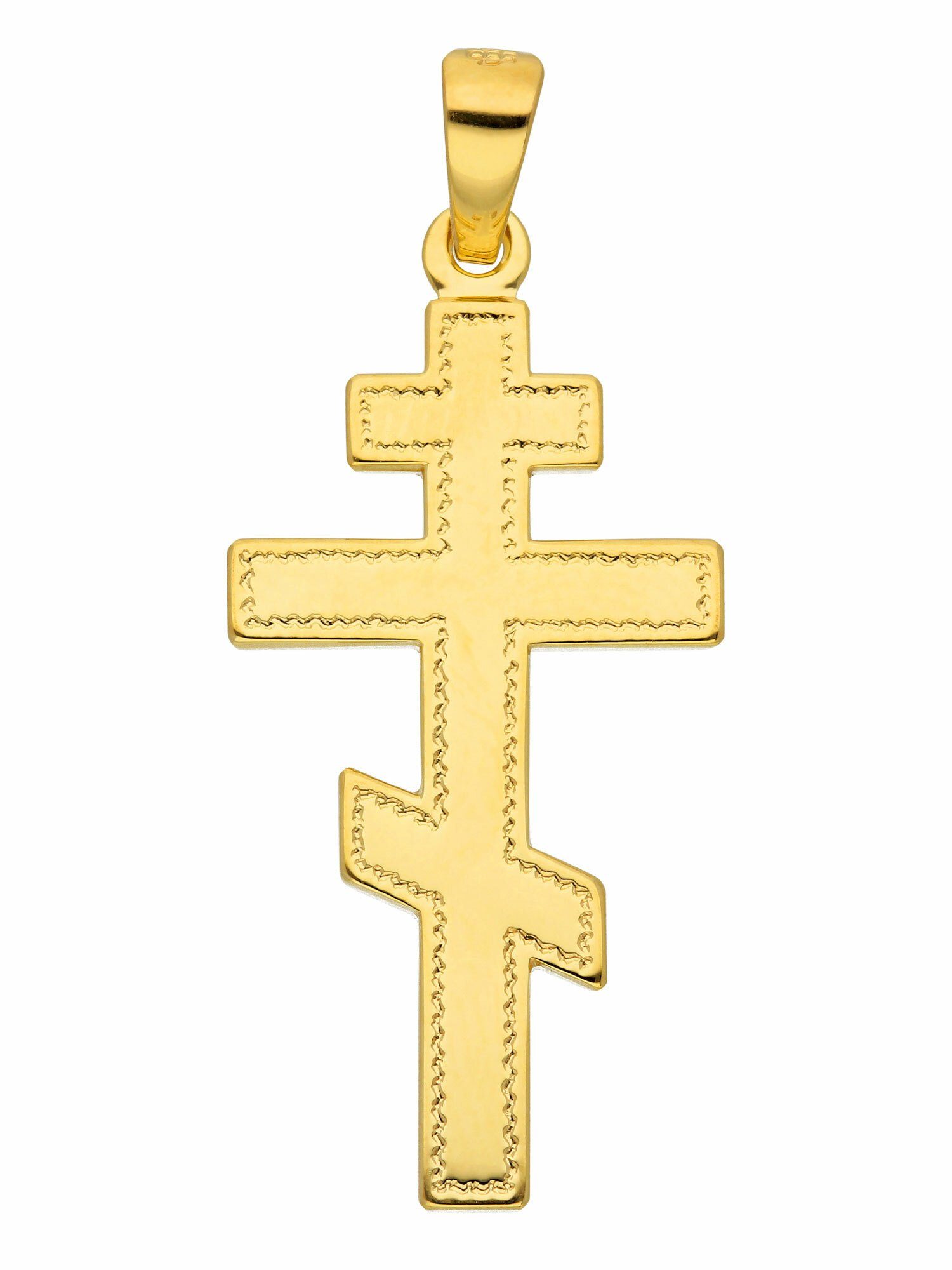 Adelia´s Kettenanhänger 585 Gold Kreuz Anhänger, Goldschmuck für Damen &  Herren