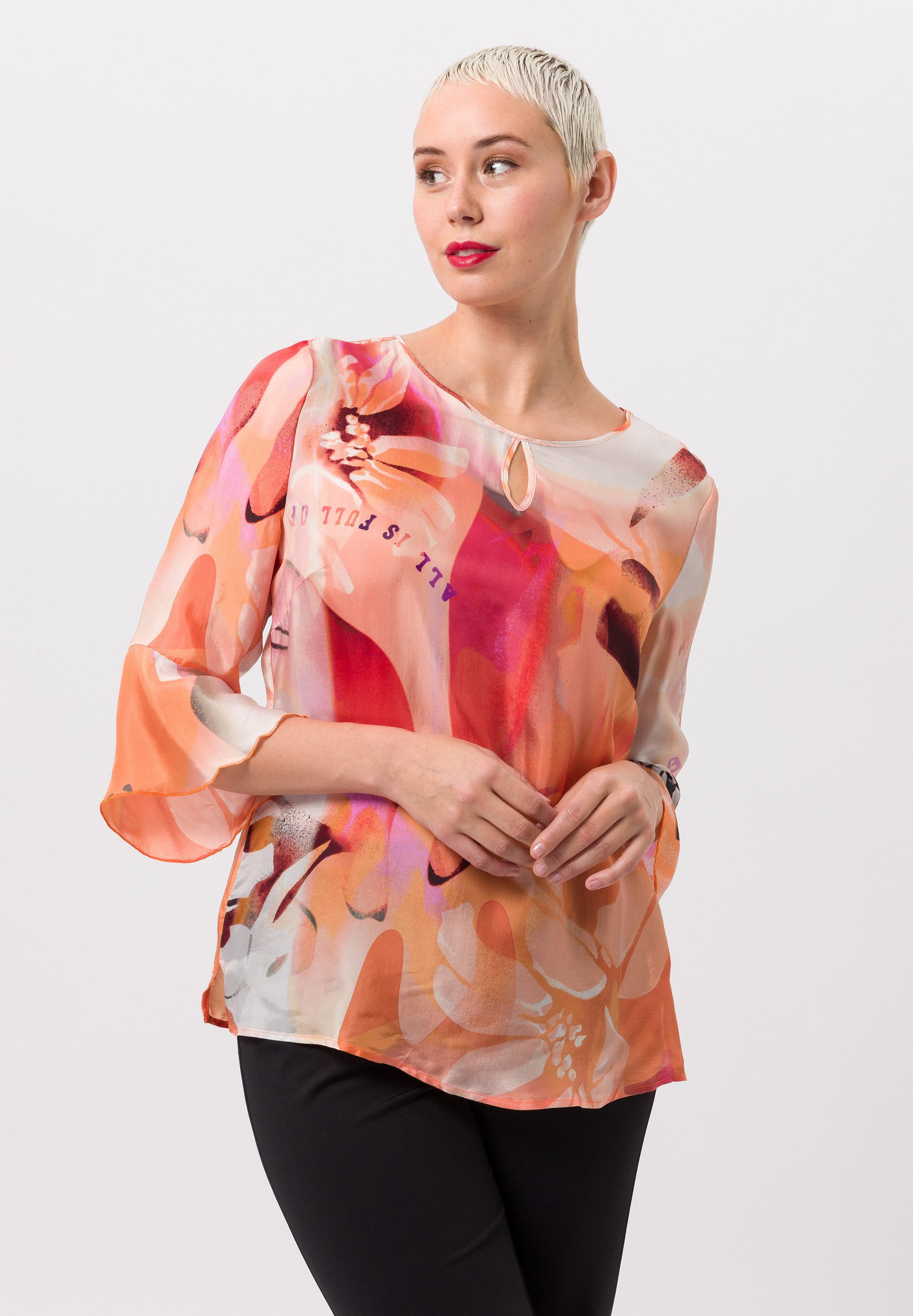 TUZZI Longbluse mit sommerlichem Alloverprint