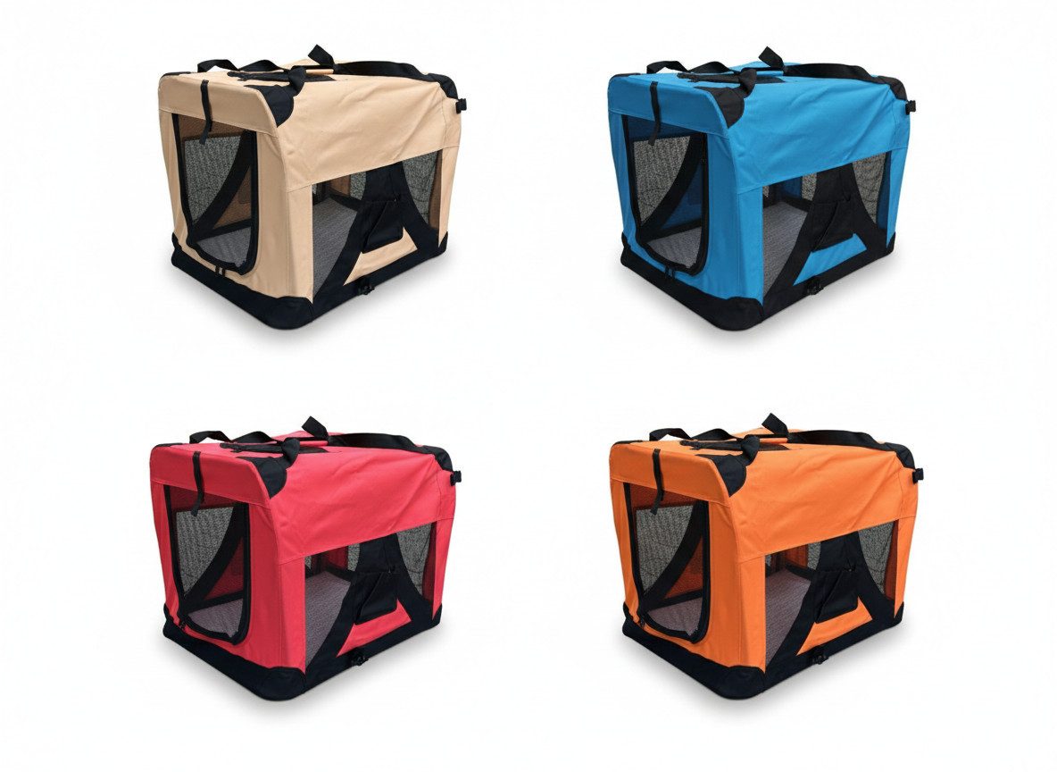 BruKa Tiertransportbox Bello Hundebox Hundetransportbox faltbar Autotransportbox Katzen Hunde, verschieden Farben und Größen erhältlich