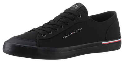 Tommy Hilfiger CORPORATE VULC CANVAS Sneaker mit Streifen an der Ferse, Freizeitschuh, Halbschuh, Schnürschuh