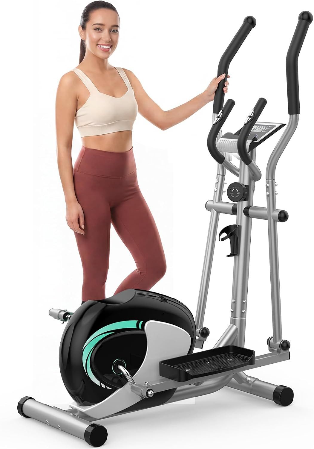 Dripex Crosstrainer Dripex Crosstrainer für Zuhause mit 16 Widerstandsstufen