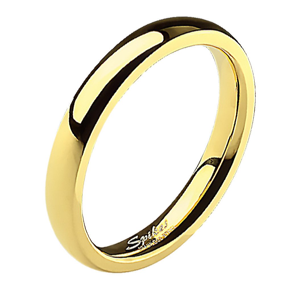 Taffstyle Fingerring Herrenring Damenring Edelstahl Gold Unisex Partnerring vergoldet (Freundschaftsring Paarring Partnerring Ehering Trauring Hochzeitsring), Verlobungsring Partnerring Freundschaftring Herrenring Damenring