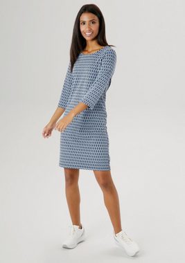 Aniston SELECTED Jerseykleid mit geometrischem Muster und leichter Taillierung - NEUE KOLLEKTION