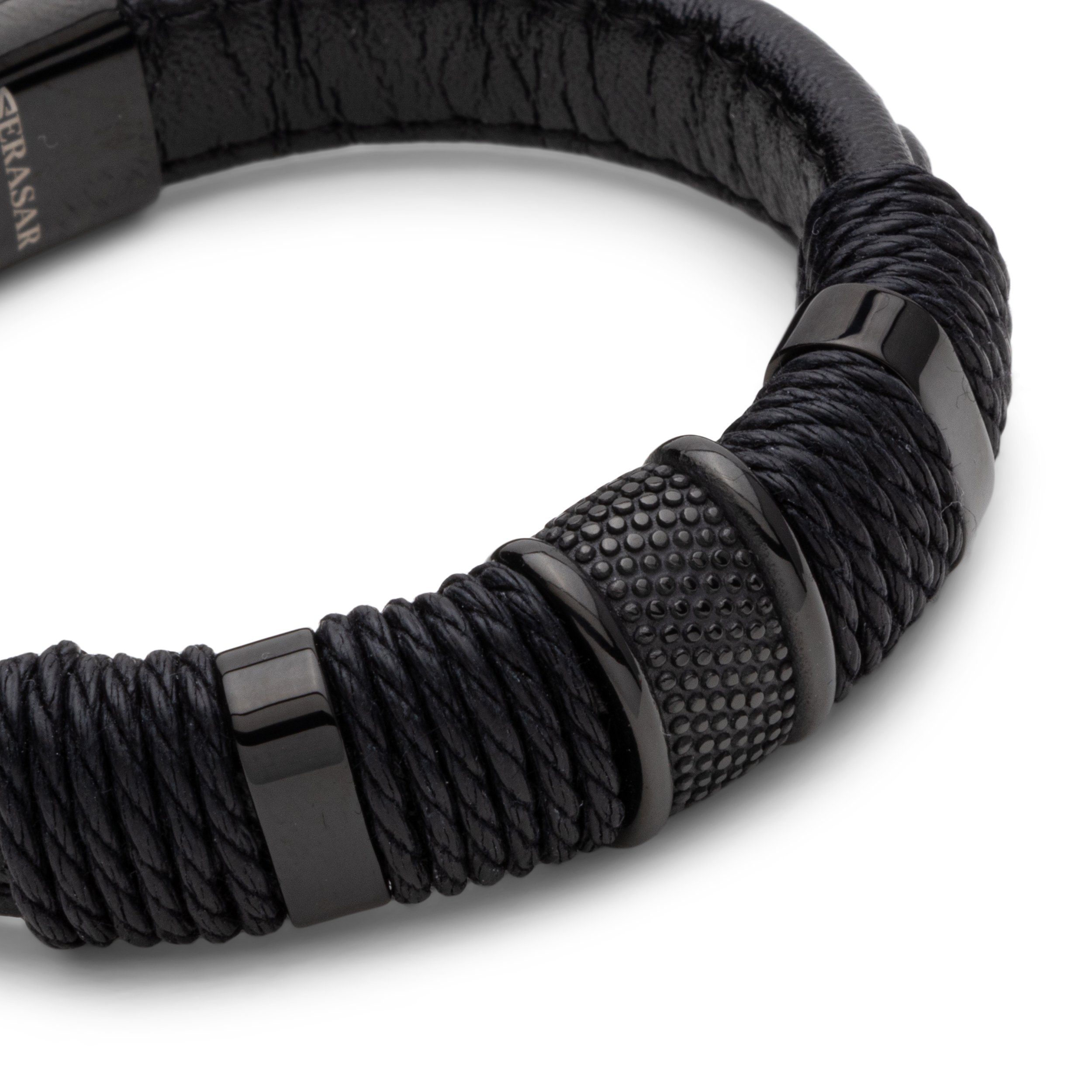 7. Bild von SERASAR Lederarmband Leder Herrenarmband "Ring" (Klassisch, elegant, casual, 1-tlg), aus Echtleder, Länge durch extra Glied verstellbar