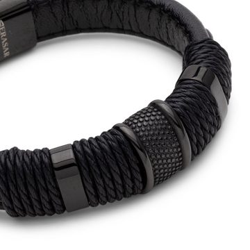 SERASAR Lederarmband Leder Herrenarmband "Ring" (Klassisch, elegant, casual, 1-tlg), aus Echtleder, Länge durch extra Glied verstellbar