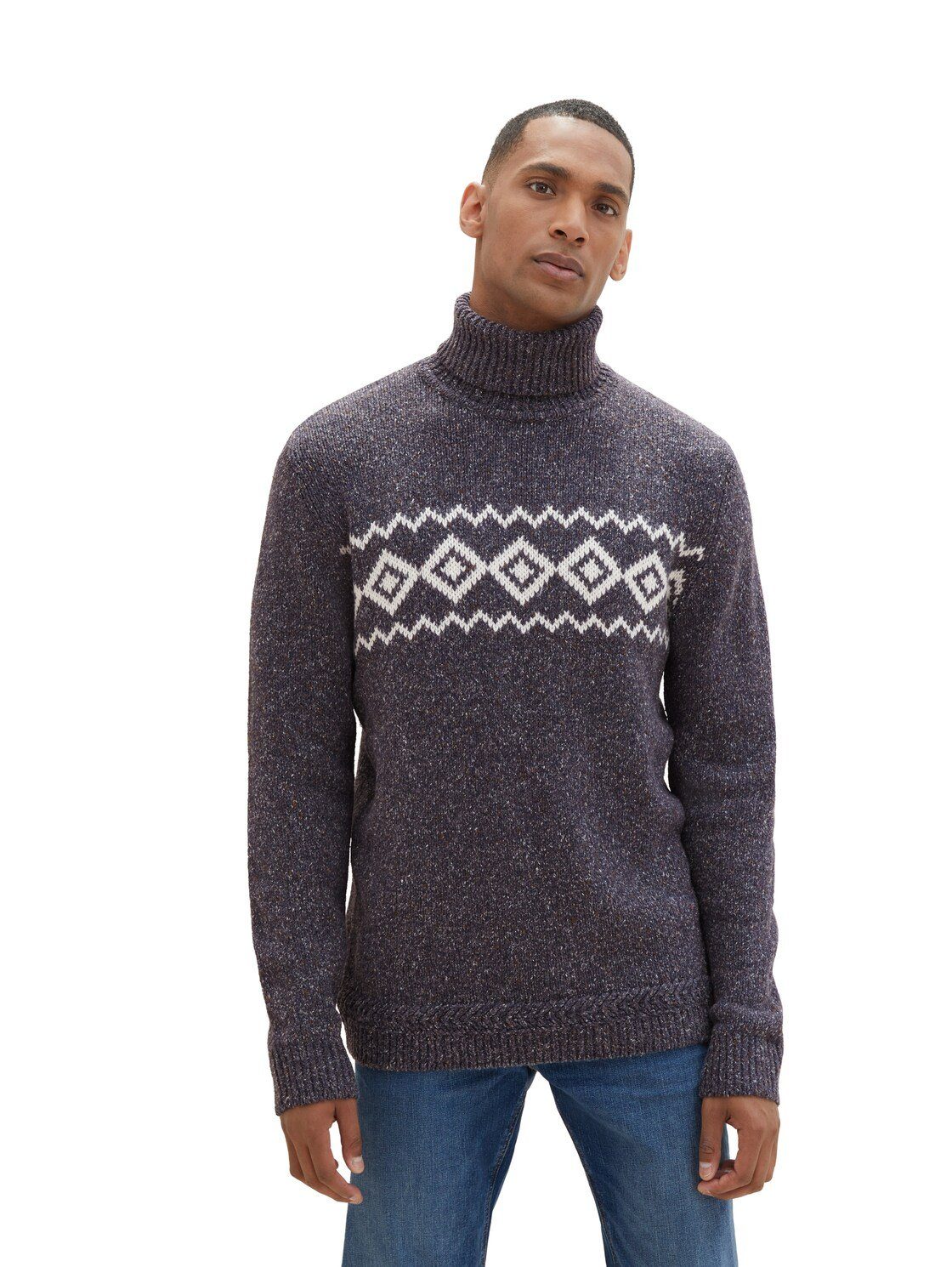 TOM TAILOR Strickpullover NEP TURTLENECK mit Wolle