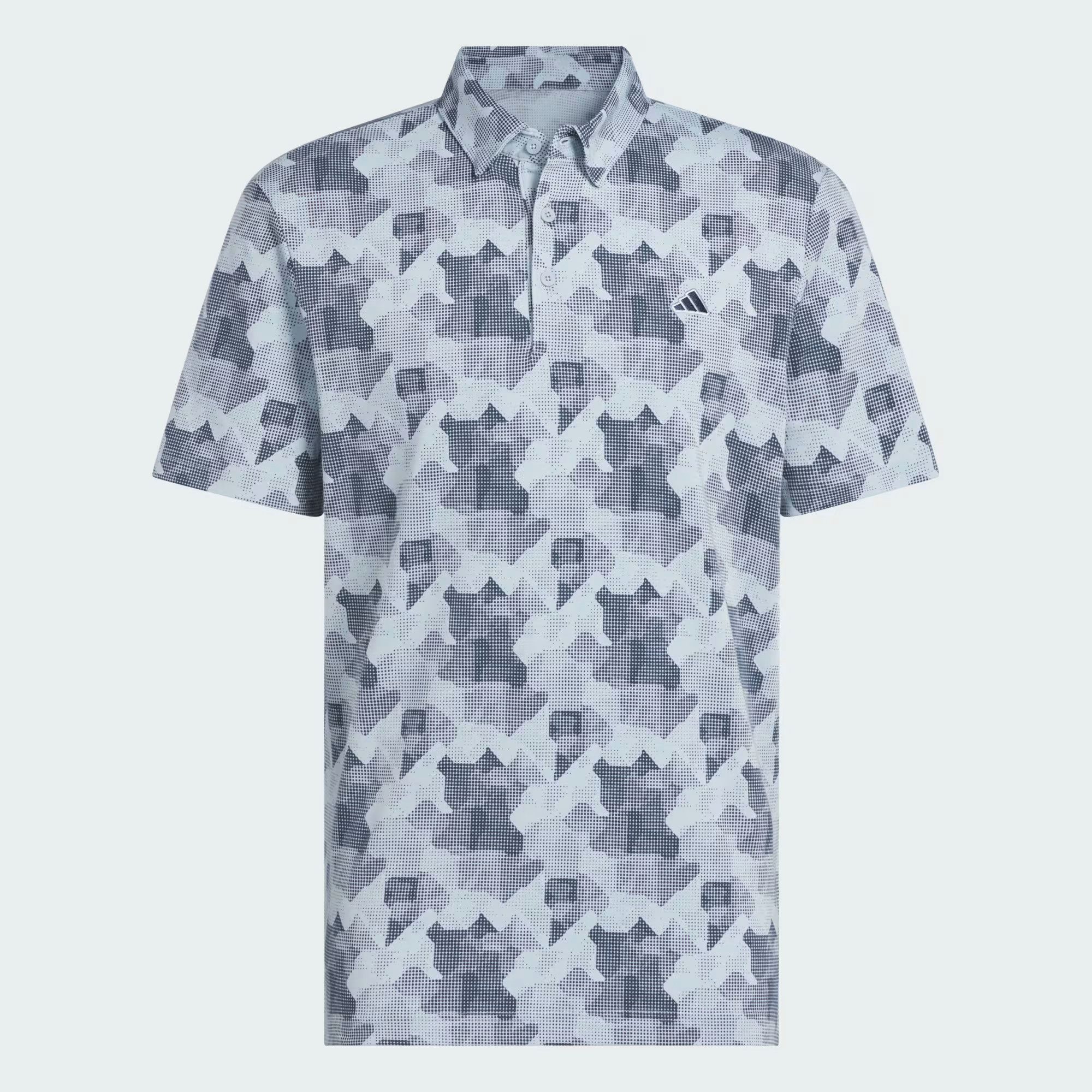 Poloshirt Adidas Golf Polo Go-To Printed Grau/Blau Herren