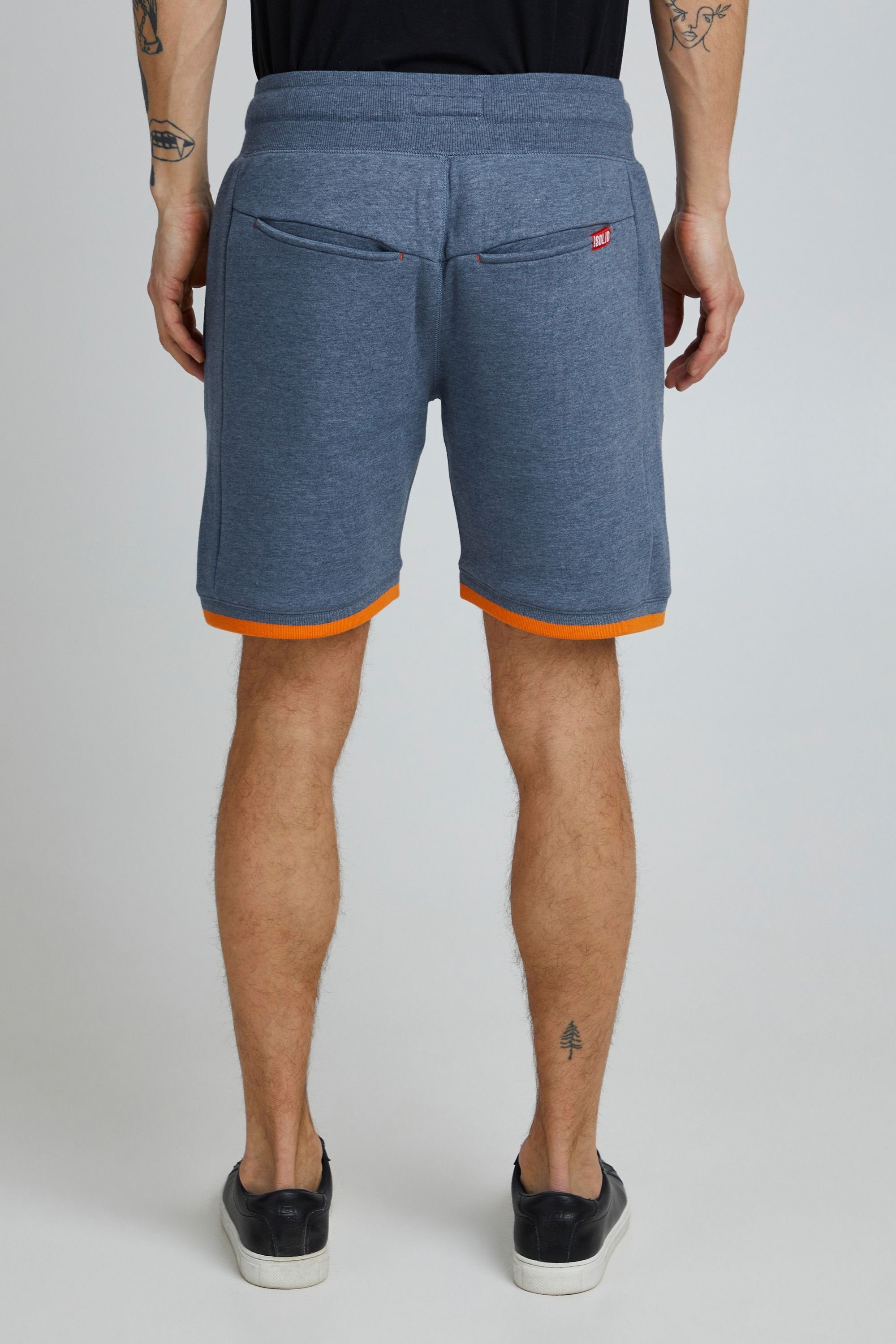 Solid Sweatshorts SDBenjamin Grey Kontrastkordeln kurze Shorts Hose mit Melange (1946M) Blue