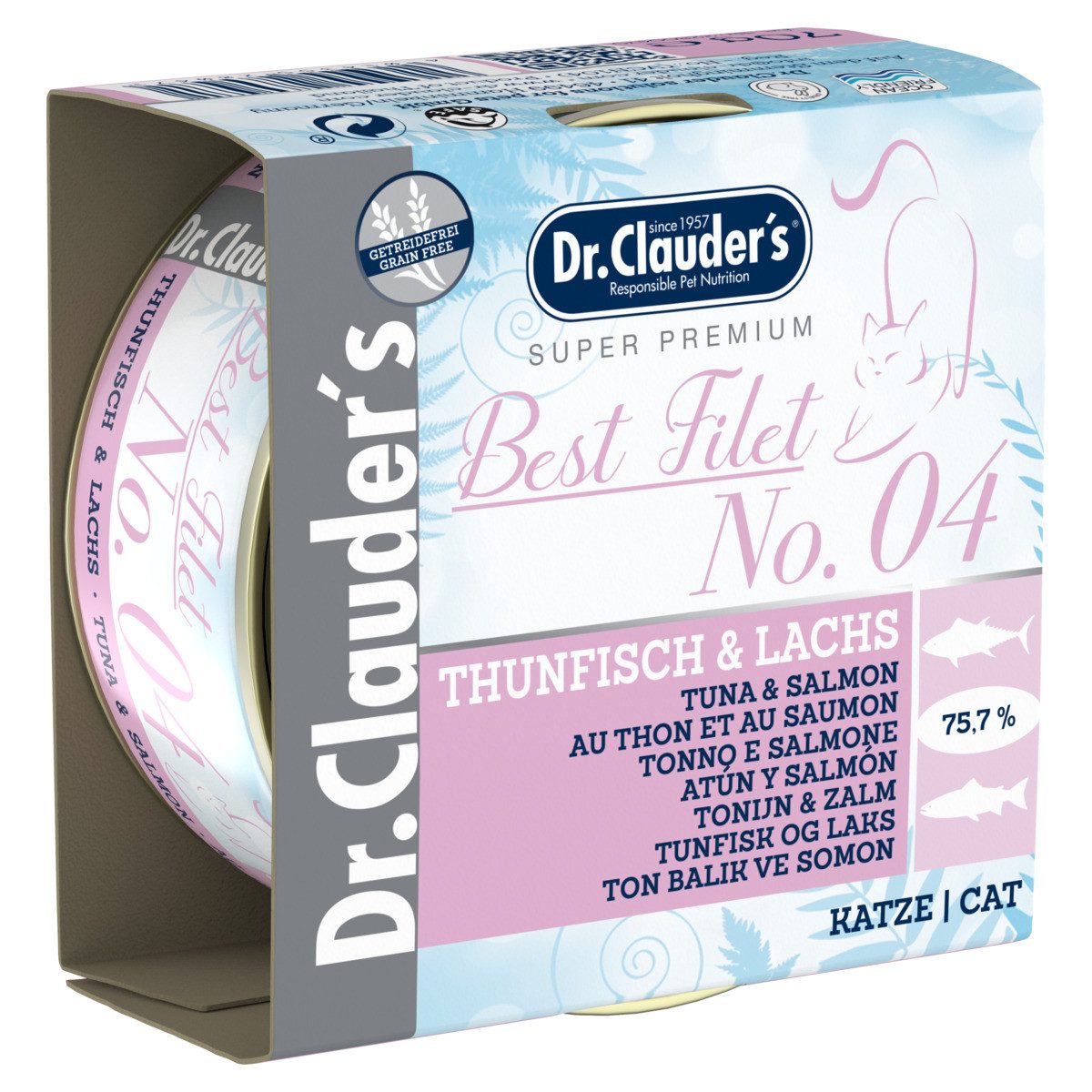 Dr. Clauder's Best Filet No. 4 Thunfisch & Lachs 70 g