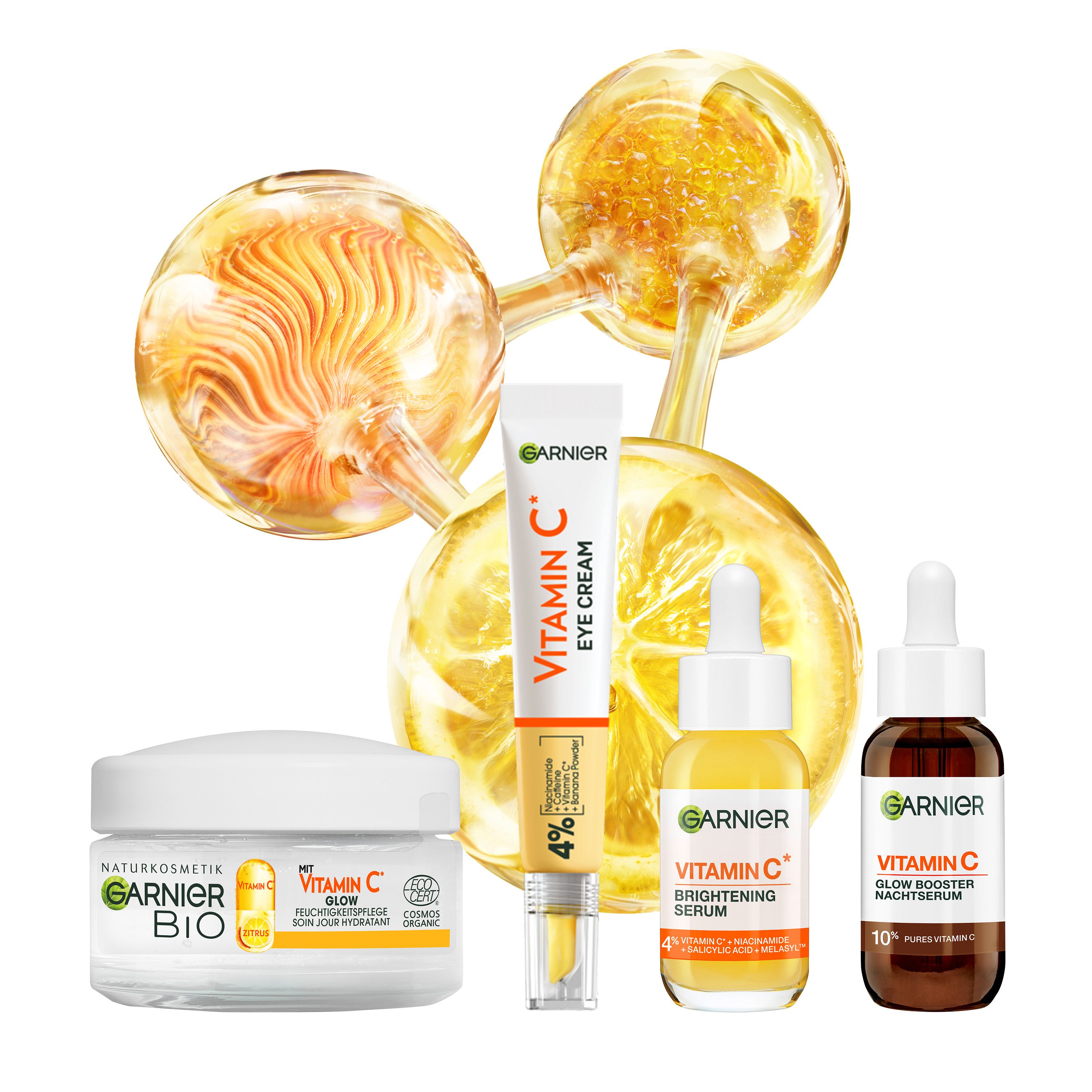 GARNIER Gesichtspflege-Set Garnier SkinActive Max Glow Booster Set Set, 3-tlg., mit Vitamin C