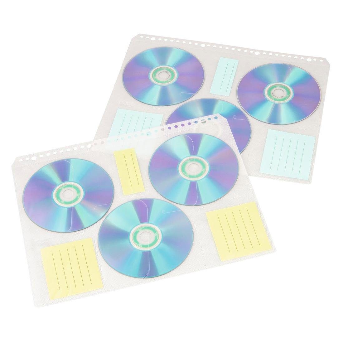 Hama CD-Hülle CD Index Hüllen für DIN A4 Format, 10 Hüllen für je 6 CDs für Ordner