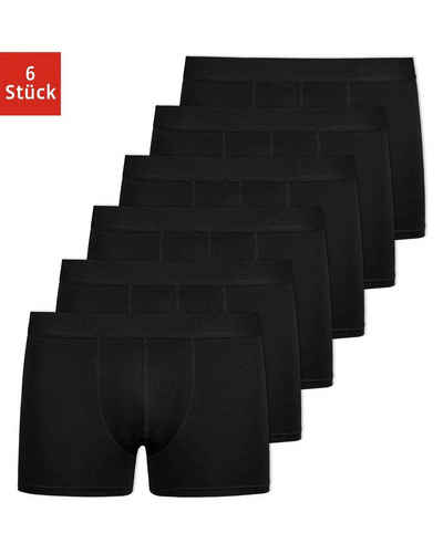 SNOCKS Boxershorts ohne Logo Enge Unterhosen Herren Männer (6-St) aus Bio-Baumwolle, ohne kratzenden Zettel