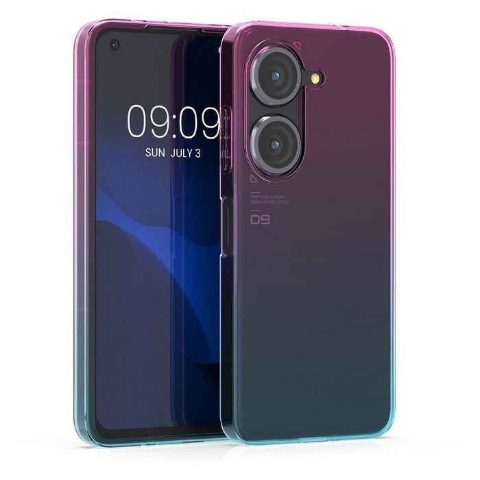 kwmobile Handyhülle Hülle für Asus Zenfone 9 TPU Silikon Handy Schutzhülle Cover Case - Zwei Farben Design