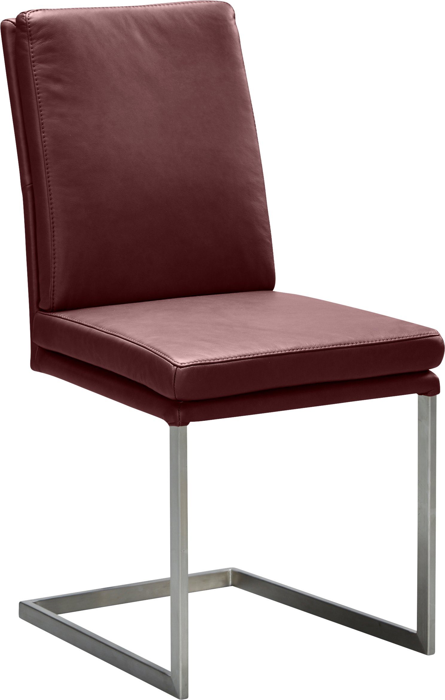 K+W Komfort & Wohnen Freischwinger, stabiles Hochkantrohr, Untergestell in Edelstahloptik oder schwarz