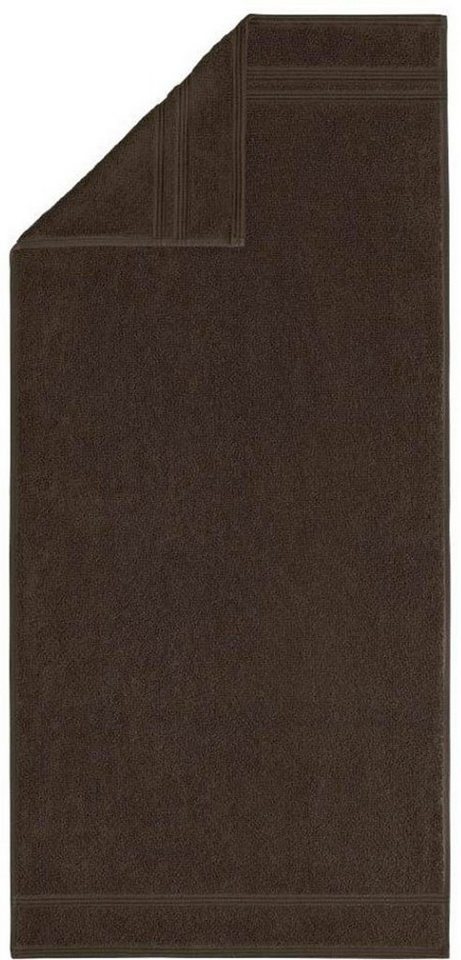 Baumwolle Frottier Egeria Manhatten Programm Streifenbordüre, Uni Handtuch (1-St), reine Gold, mit