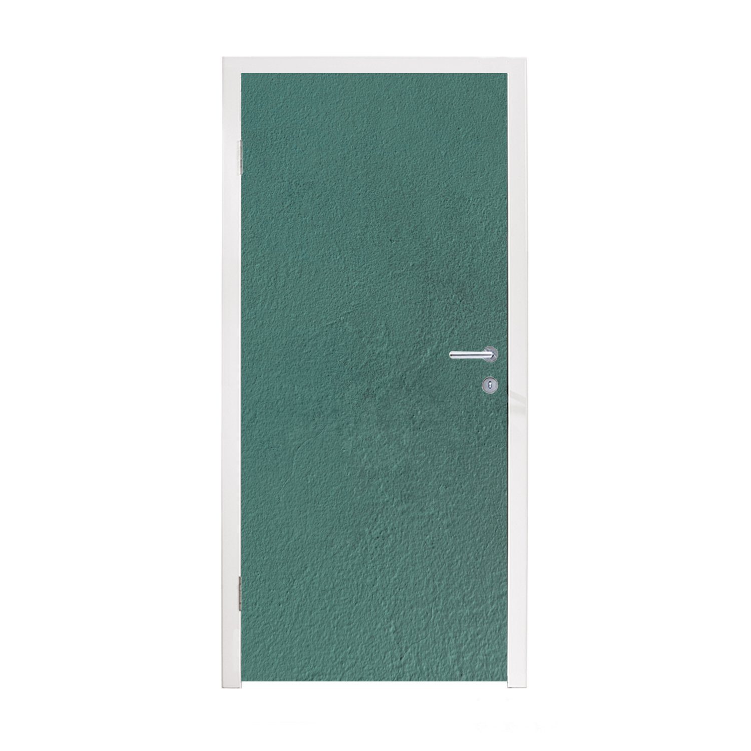 MuchoWow Türtapete Grün - Farbe - Wand, Matt, bedruckt, (1 St), Fototapete für Tür, Türaufkleber, 75x205 cm