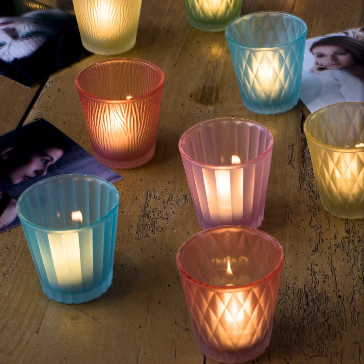 Sandra Rich Teelichthalter Teelichtglas 3er Set "LUMIÉRE", Windlicht Kerzenglas Tischdeko
