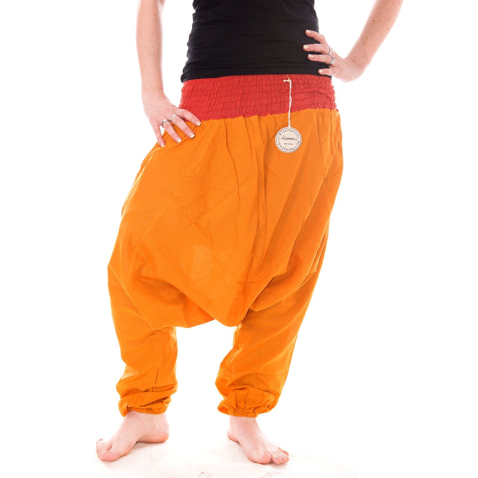 Vishes Haremshose Baumwoll Haremshose mit farbigem günstig online kaufen