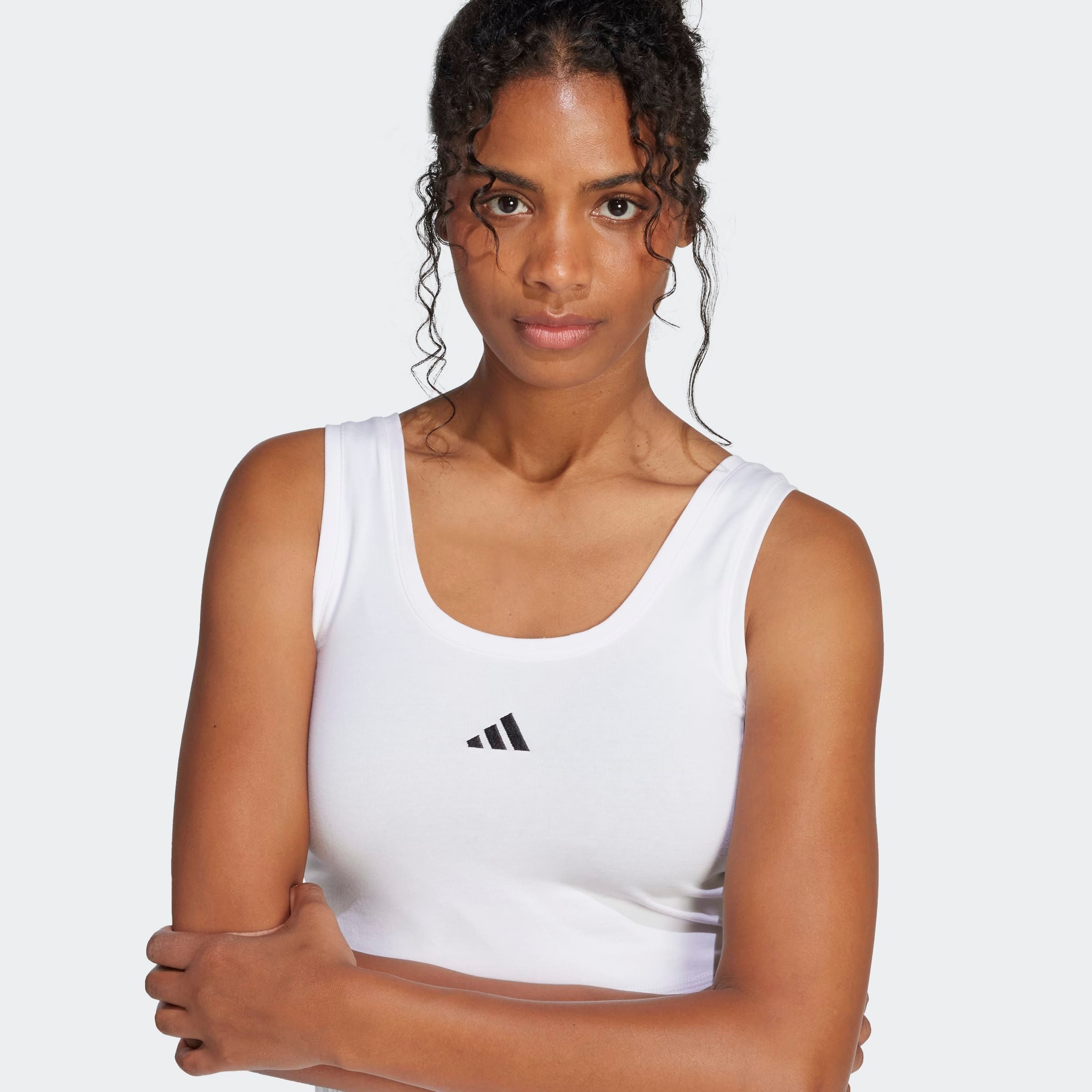 adidas Sportswear Tanktop ESSENTIALS SMALL LOGO COTTON LIFESTYLE schmale Passform, leichtes und luftiges Design