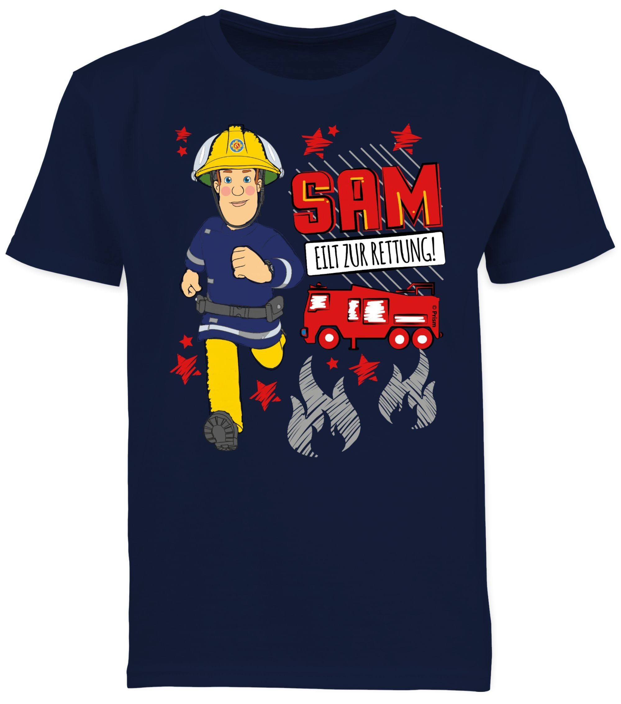 Shirtracer T-Shirt Sam eilt zur Rettung (1-tlg) Feuerwehrmann Sam Jungen