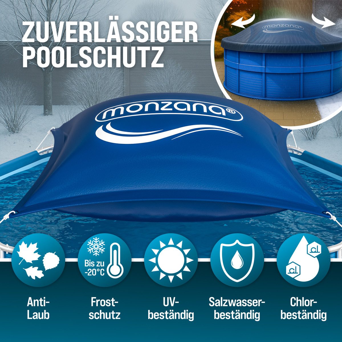 monzana Pool Poolkissen (7-tlg), 6x Poolkissen Winter XL Chlorbeständig Sei günstig online kaufen
