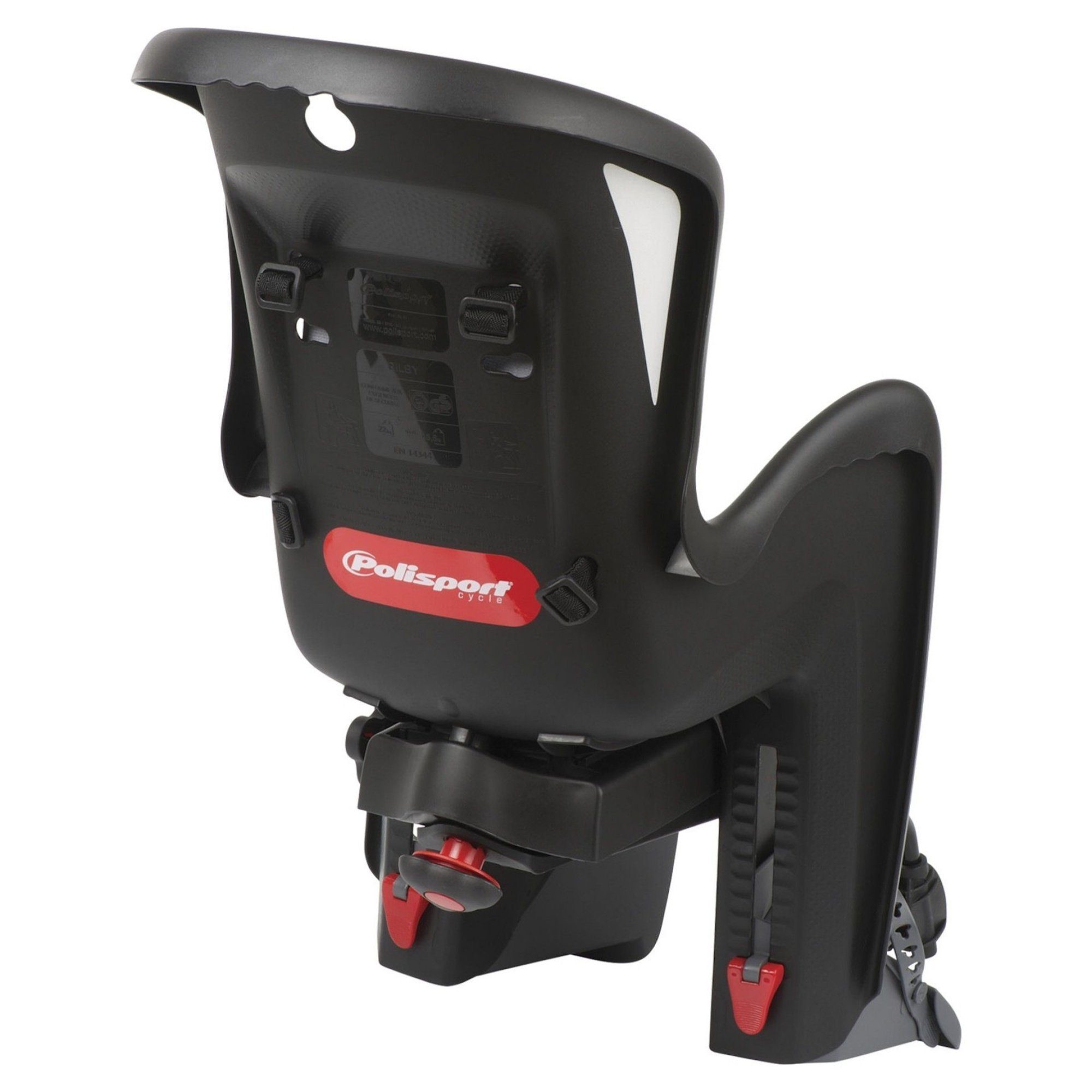 Polisport Fahrradkindersitz Bilby Maxi RS 75101303 Fahrradsitz mit Rahmenbefestigung bis 22 kg
