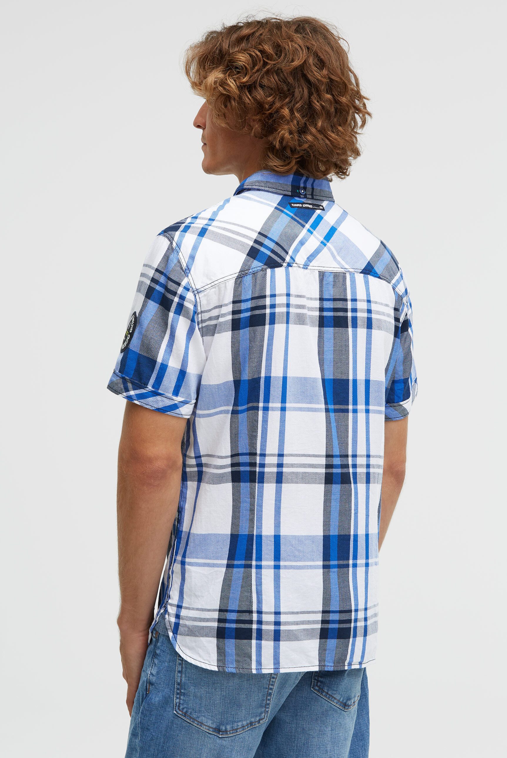 CAMP DAVID Kurzarmhemd mit Webstruktur