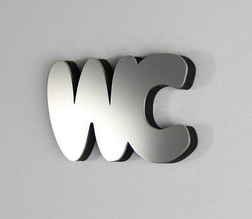 Schönbeck Design Metallschild WC Schild 3D Poliert