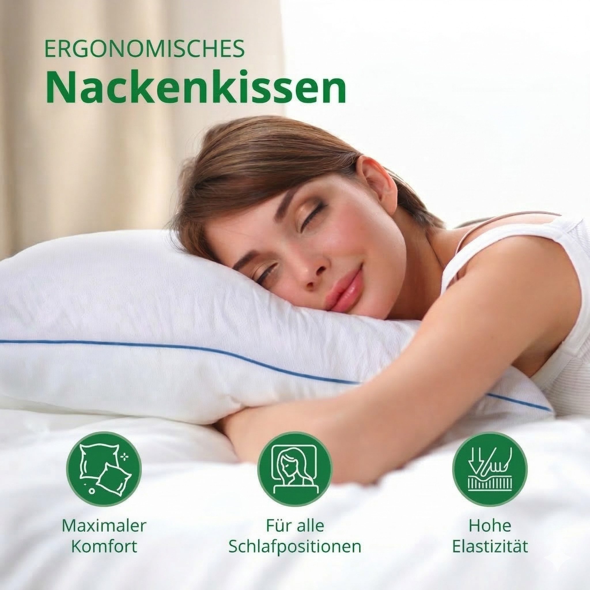 Schlaftroll Kopfkissen Premium Kopfkissen, Nackenstützkissen aus Memory-Sch günstig online kaufen