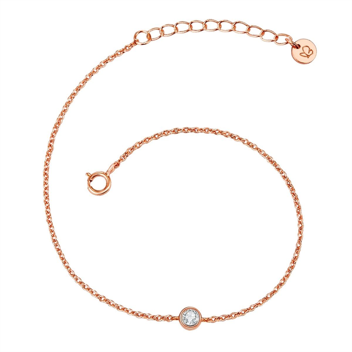 Glanzstücke München Silberarmband roségold, aus Sterling Silber