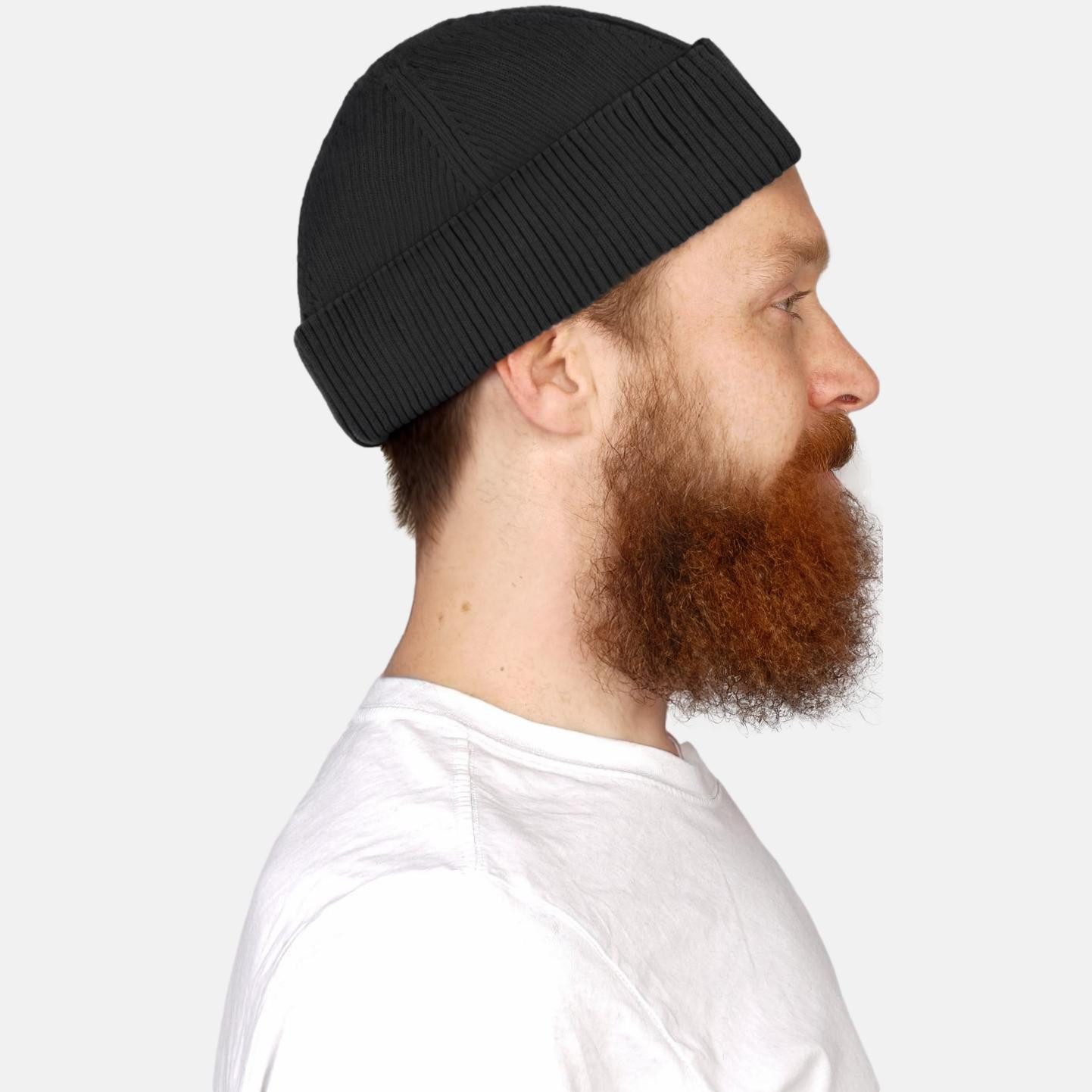 HANSEHELD Strickmütze Strickmütze Seebär Rippstrick Bio Baumwolle GOTS Organic