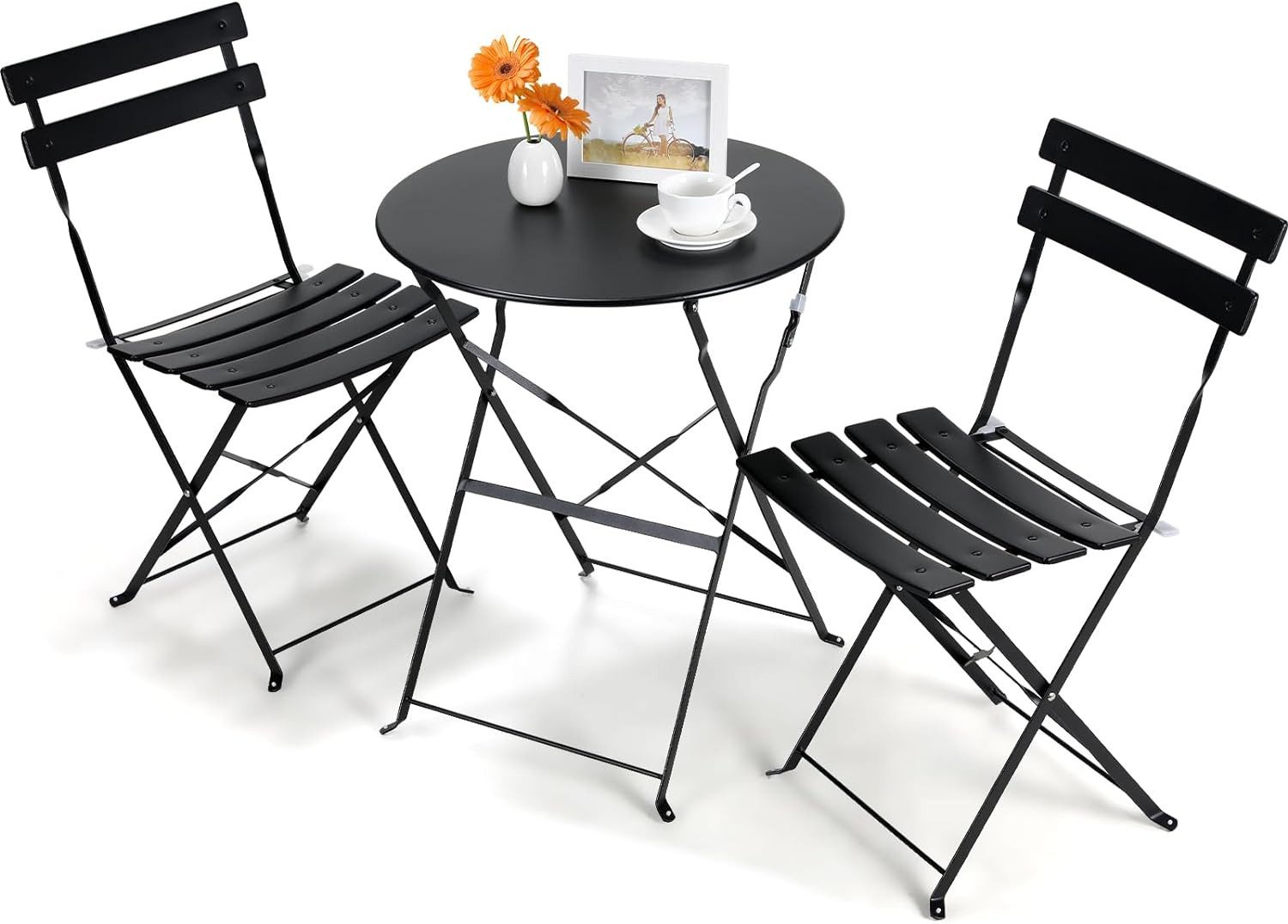TLGREEN Balkonset Gartenmöbel Bistro Set Metall, günstig online kaufen
