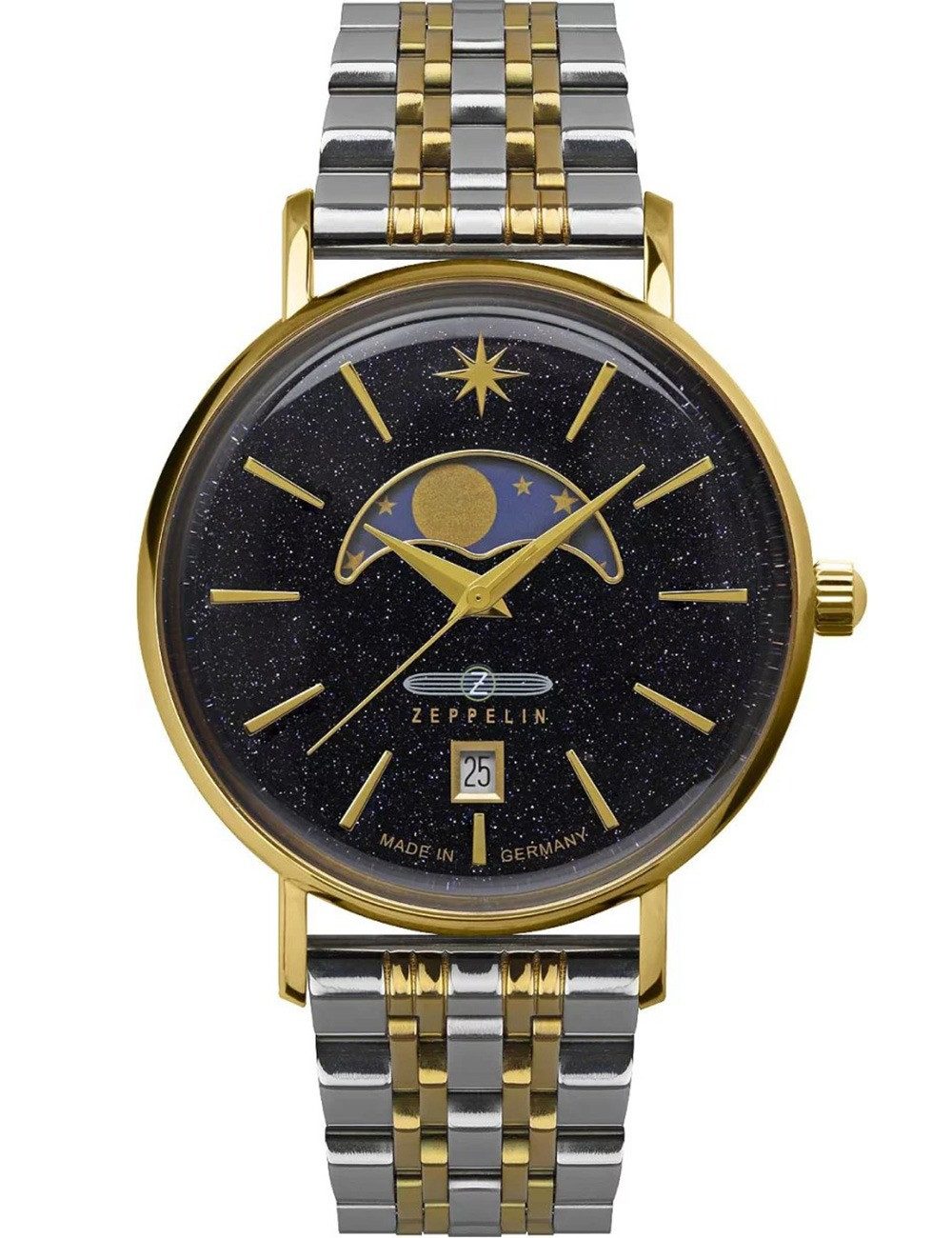 ZEPPELIN Quarzuhr Zeppelin 8139M-3 Damenuhr Luna Mondphase 36mm 5ATM Zeppelin 8139M-3 Damenuhr Luna Mondphase 36mm 5ATM