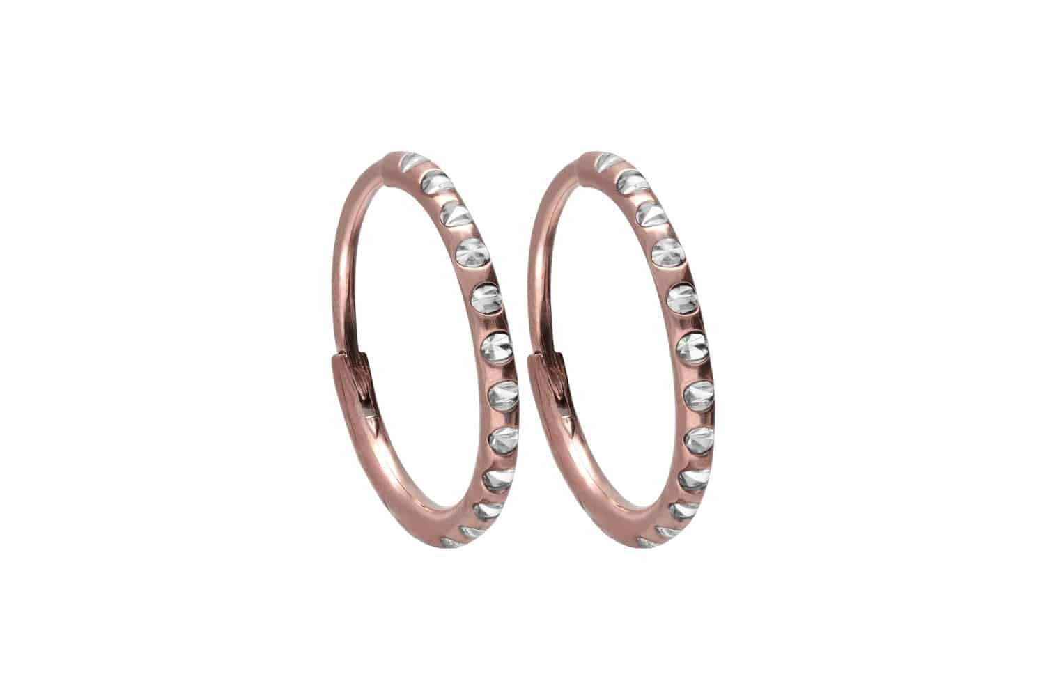 FILANGO Piercing-Set Titan Ohrclicker Creolen KRISTALLE günstig online kaufen