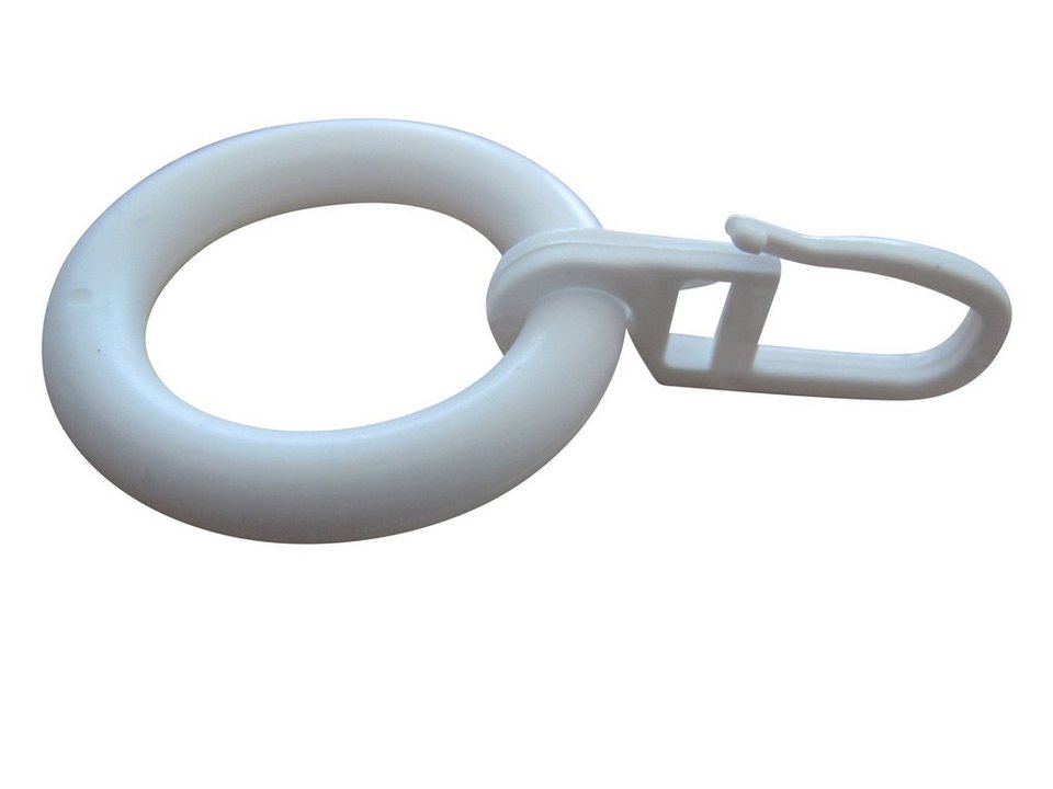 10 X Weiße Plastik Vorhang Stange Ringe für 28/35mm Stange