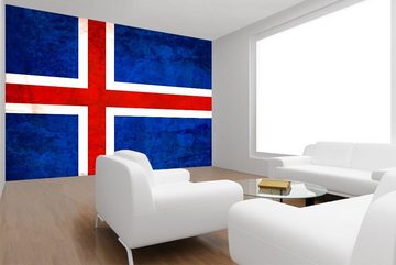 WandbilderXXL Fototapete Island, glatt, Länderflaggen, Vliestapete, hochwertiger Digitaldruck, in verschiedenen Größen