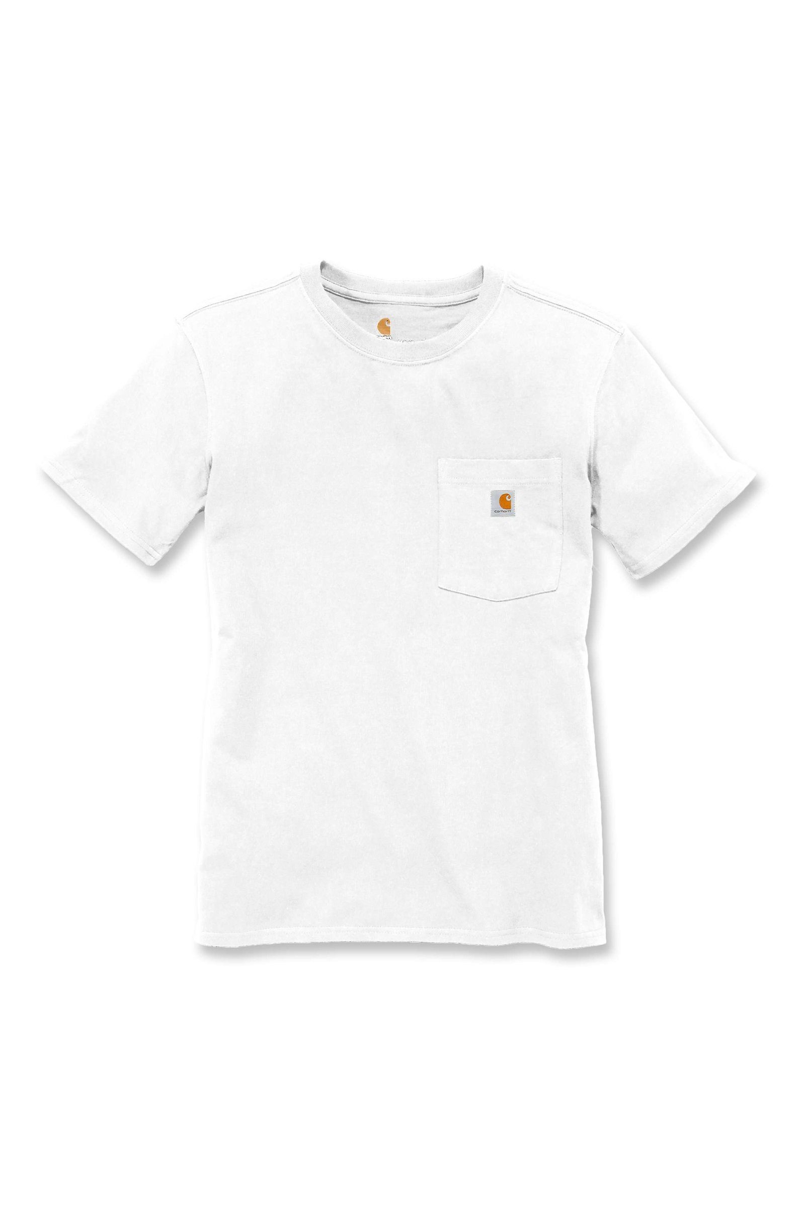 T-Shirt Heavyweight Adult Fit Pocket Carhartt Loose Damen Short-Sleeve Carhartt T-Shirt white