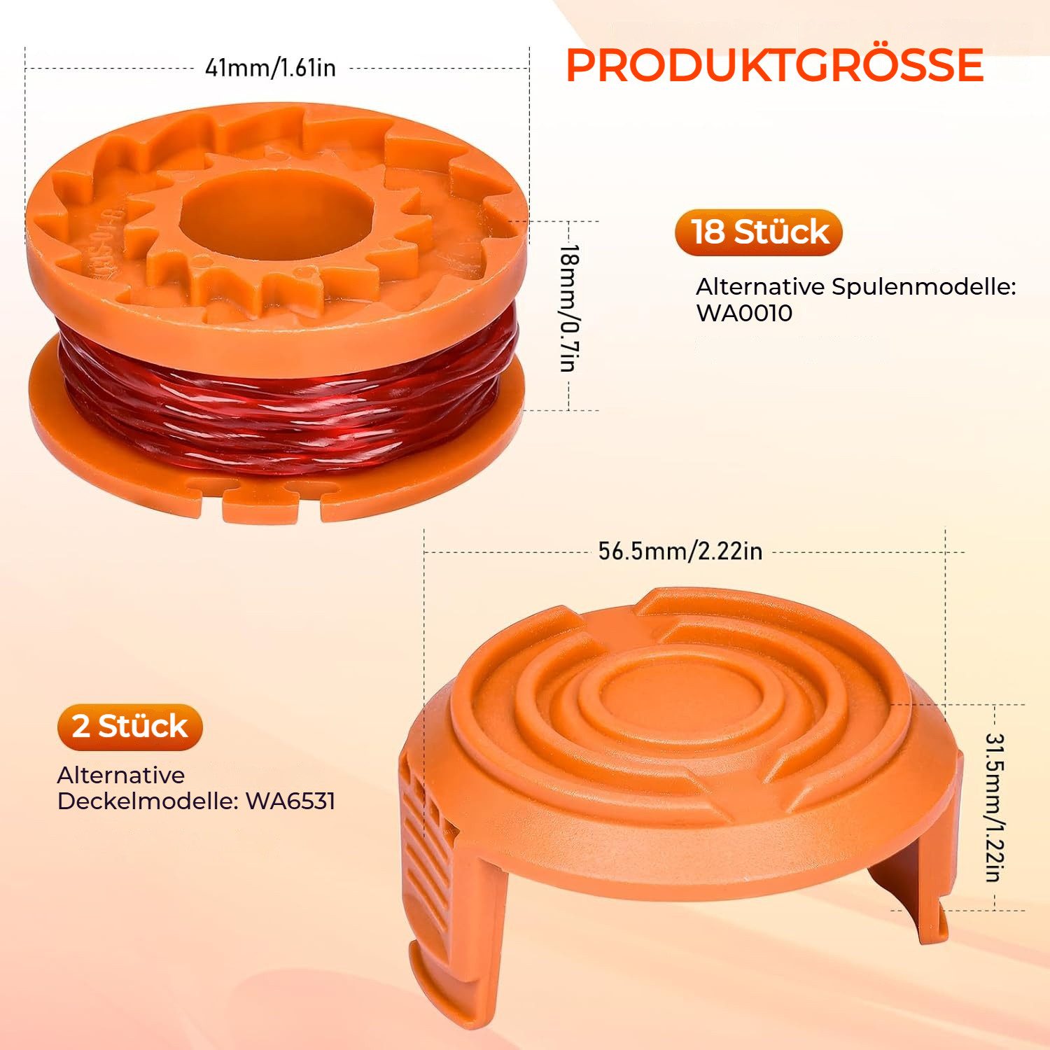 PRIISF Akku-Rasentrimmer 1.65mm 3.05m Rasentrimmer-Ersatzspule Spule günstig online kaufen