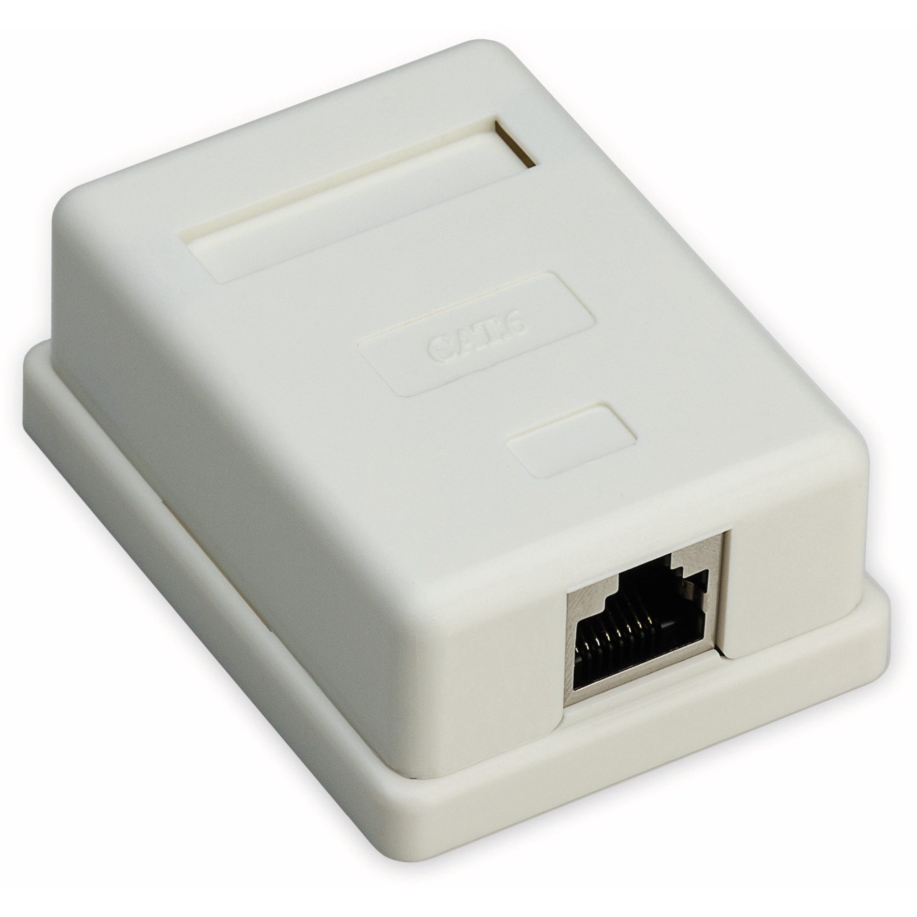 Goobay Netzwerkstecker GOOBAY CAT.6 Anschlussdose 1-fach, STP, weiß