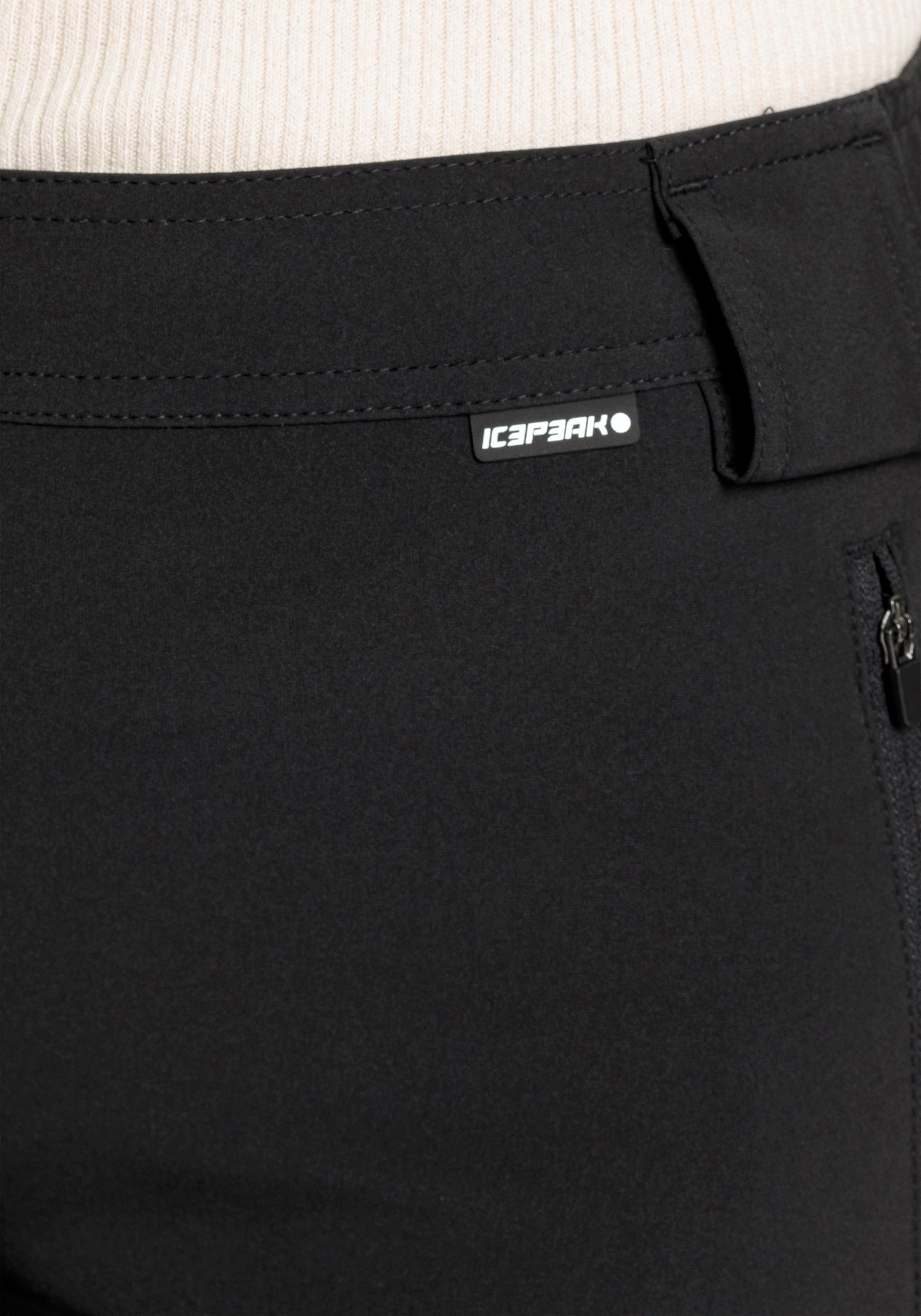 Icepeak Softshellhose DORAL mit Reißverschlusstaschen, aus elastischem Softshell-Material