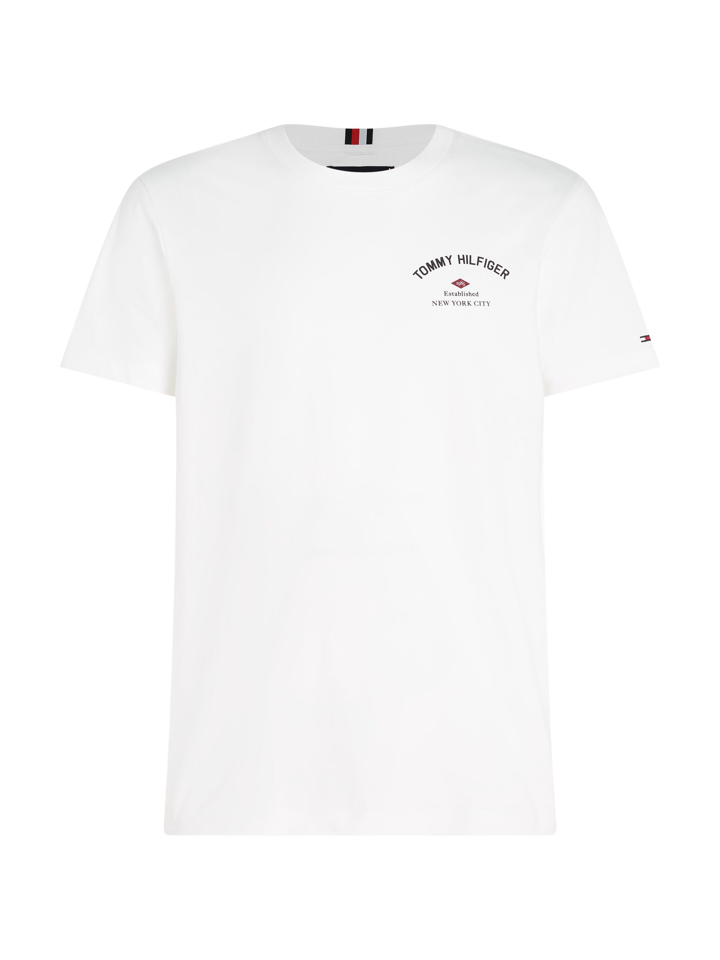 Tommy Hilfiger T-Shirt Rundhalsausschnitt BRIDGE PHOTOPRINT White TEE mit