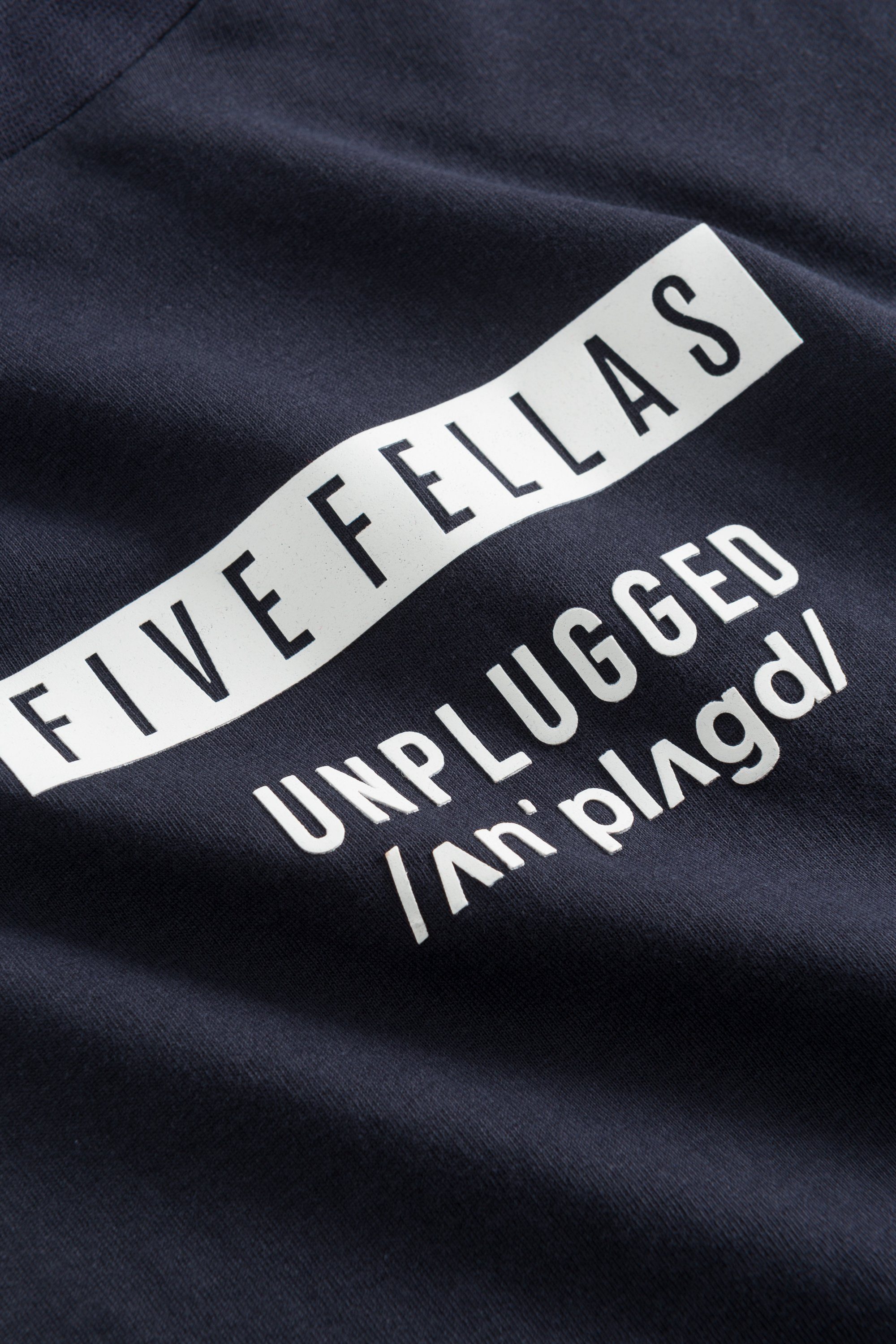 FIVE FELLAS T-Shirt LUCA 3D 500 Print navy