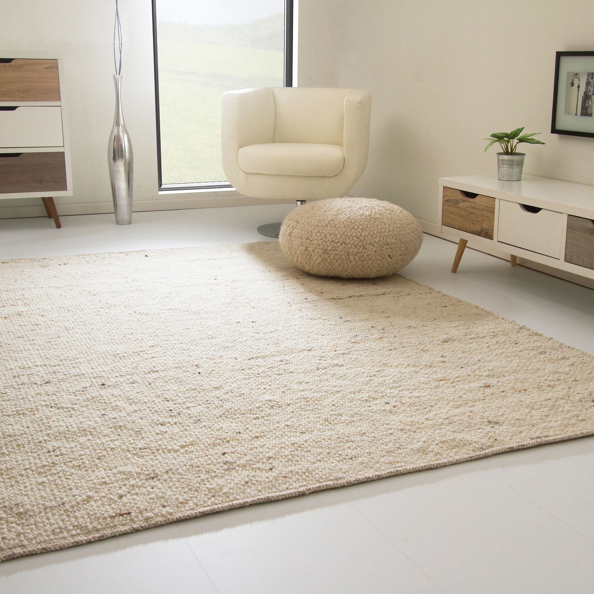 Steffensmeier Wollteppich Birgsau, Rechteckig, Handwebteppich, Handweb Tepp günstig online kaufen