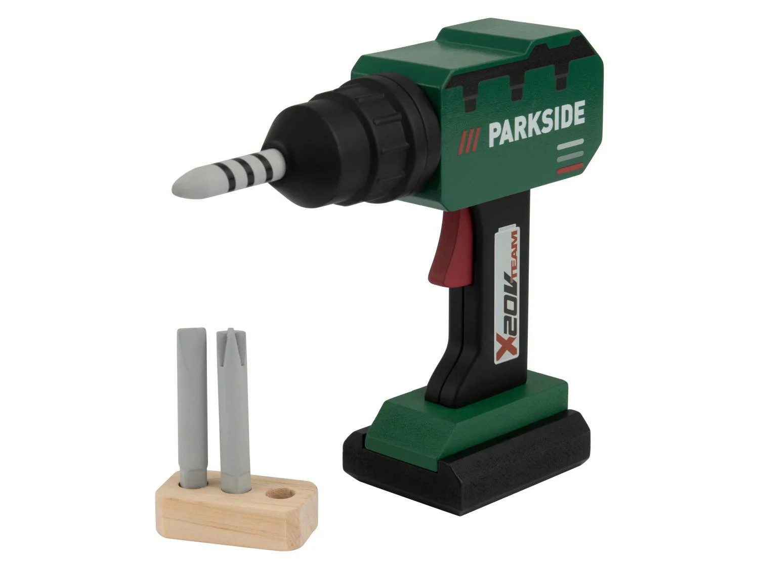 lupilu Kinder-Säge Lupilu Parkside Holz Kinder Spielzeug Werkzeug Sound Akkuschrauber, (Einzelartikel, 2-tlg., Einzelartikel), aus Holz, mit Klickgeräusch am Spannfutter